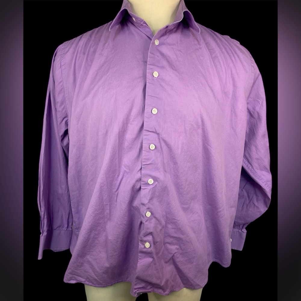Structure Slim Fit Long Sleeve Button Up Shirt Men’s XXL -18-18 1/2 -34/35